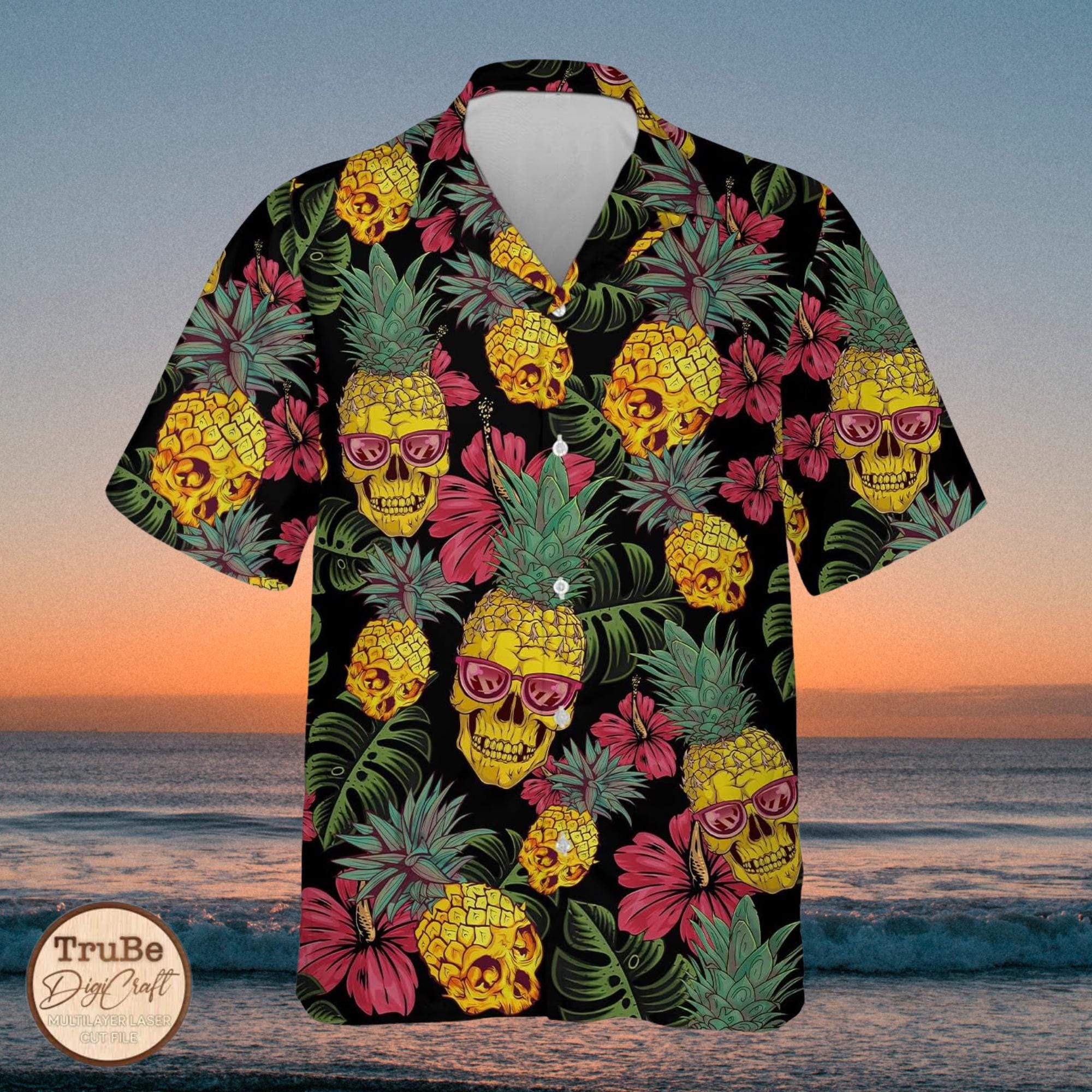 Skull Hawaiian Shirt - Etsy UK