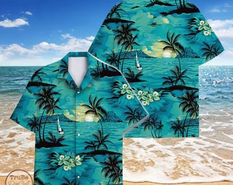 Koszula Tropical Sunset Beach Hawaii: Letnie wibracje Aloha