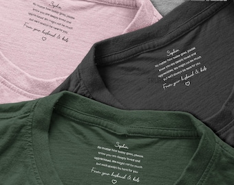 Personalized Comfort Colors T-Shirt, Hidden Message, Mother's Day Gift