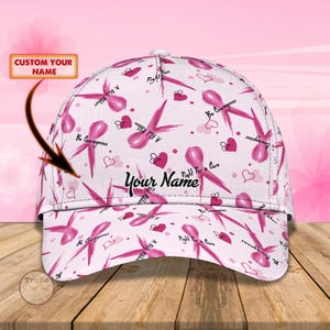 Personalized Breast Cancer Baseball Cap, Custom Name Cancer Awareness Hat, Pink Ribbon Adjustable Cap, Cancer Warrior Cap,Gift for Supporter