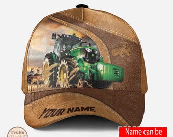 Personalized cBaseball Caps, Custom Name Tractor Classic Cap for Men Women, Farm Lover Cap, Gift for Farmer, Tractor Cap