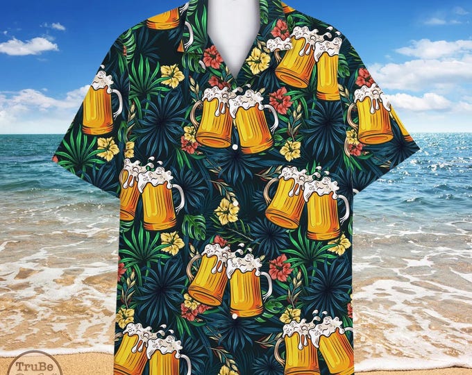 Tropical Beer Hawaiian Shirt: Aloha Summer Short Sleeve