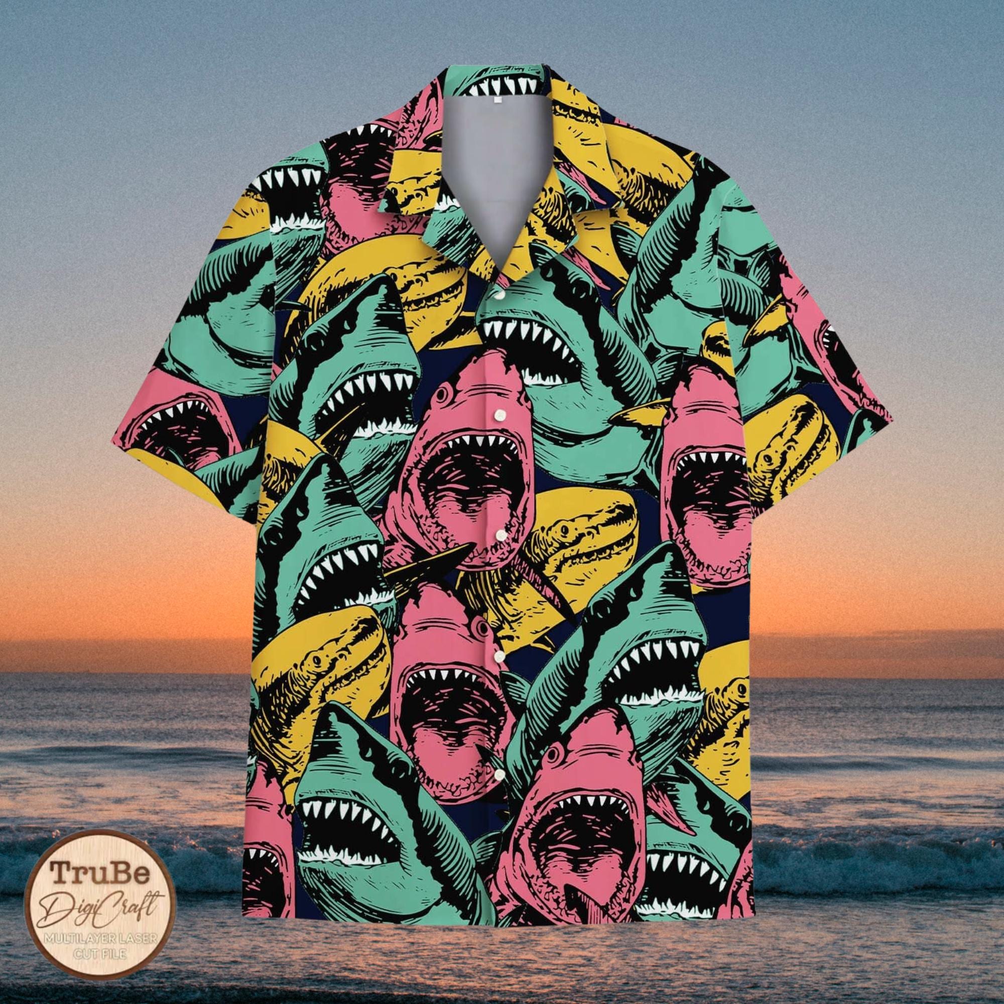トップス Shark Aloha Shirt DAN Shark Aloha Shirt – DAN