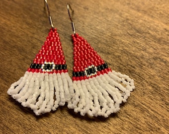 Santa hat earrings