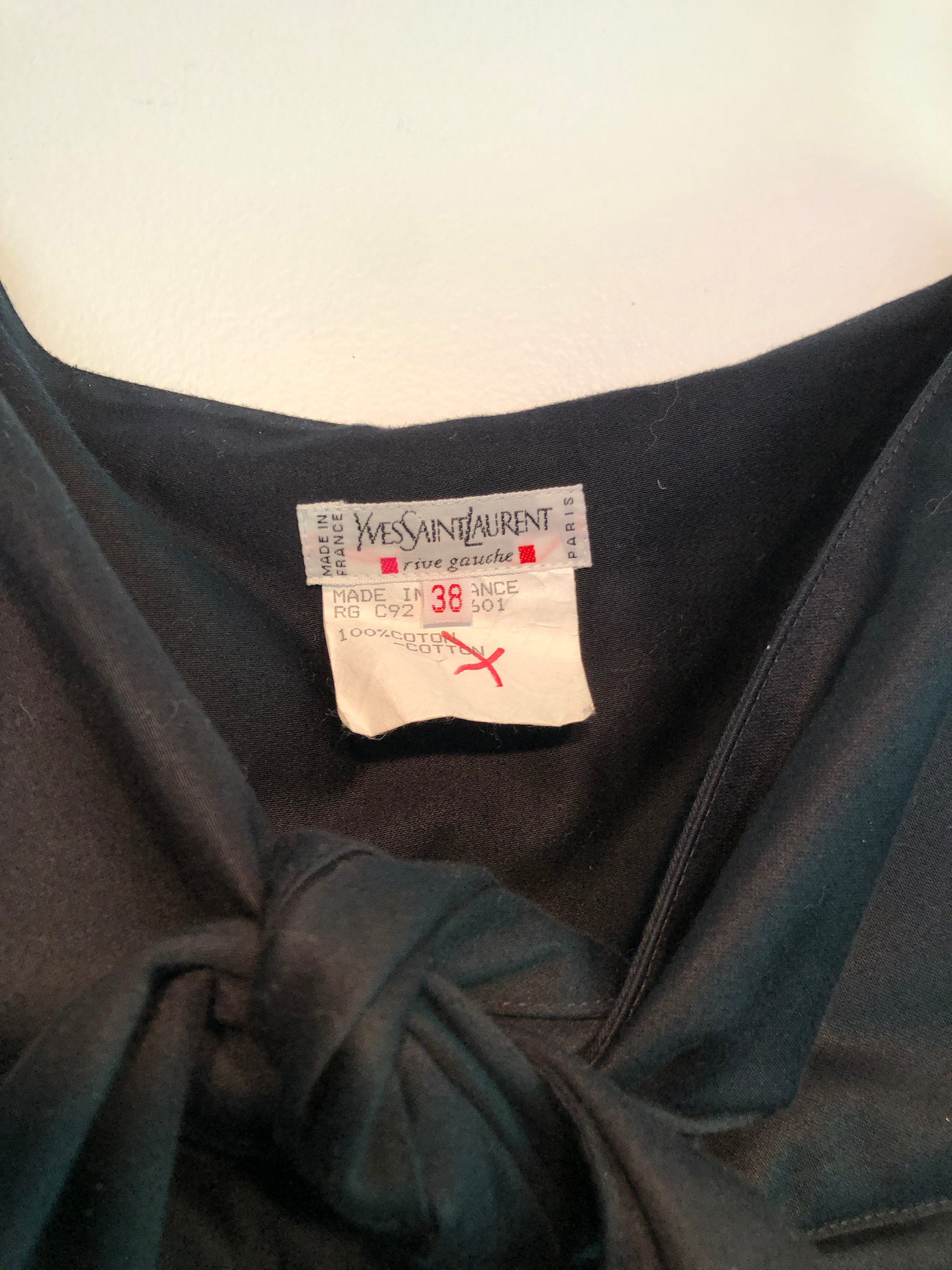 YVES SAINT LAURENT rive gauche スカート 38 Vintage 90s Yves Saint Laurent Rive Gauche Black Skirt - FR 38