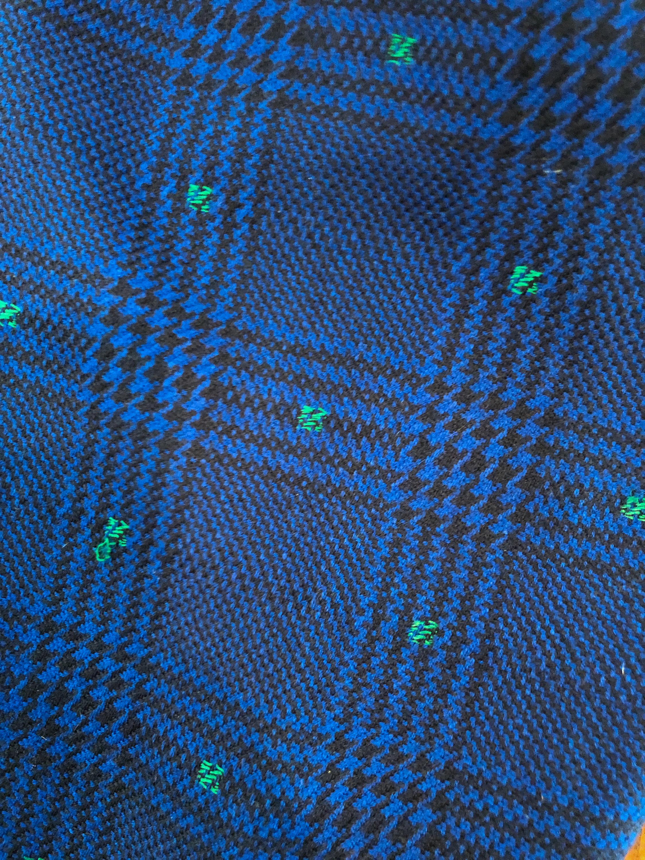 Versace, Vintage Gianni Versace Wool Pants - Blue & Black Plaid - IT 42