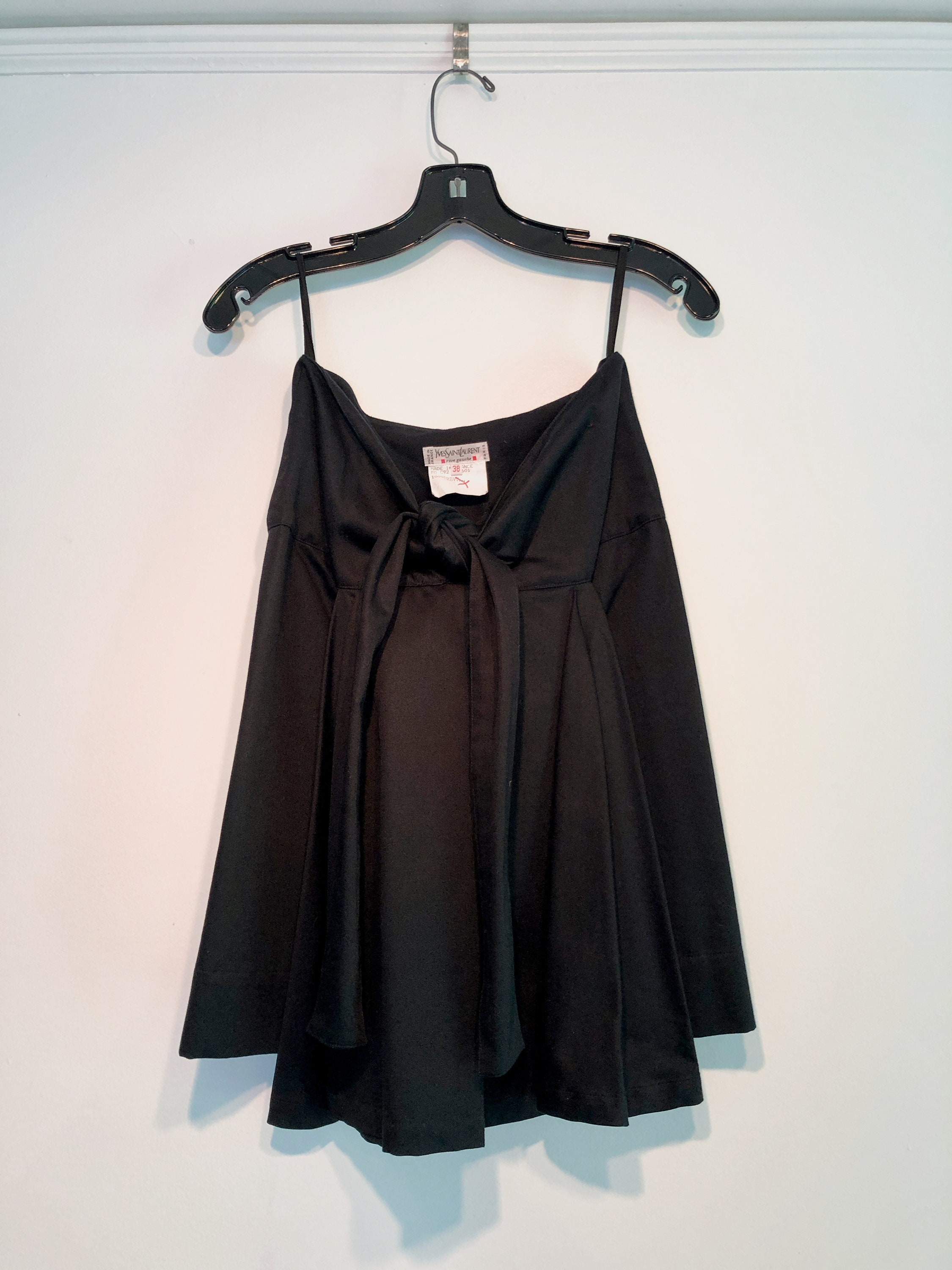 YVES SAINT LAURENT rive gauche スカート 38 Vintage 90s Yves Saint Laurent Rive Gauche Black Skirt - FR 38