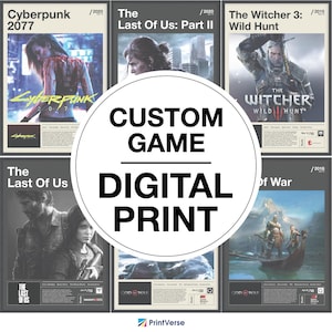Benutzerdefinierte Gaming Poster, Spielzimmer Druck, Gaming Wandposter, Gaming Print Poster, Spiel Geschenk, Videospiele Poster, Gaming Wandkunst