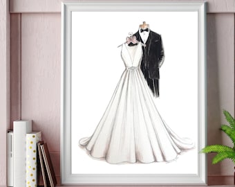 wedding gown sketch design