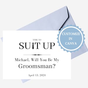 Faire-part personnalisé pour homme d'honneur | Faire-part personnalisé | Carte de proposition unique du meilleur homme | Fête de mariage Demander | Demande de témoin personnalisé