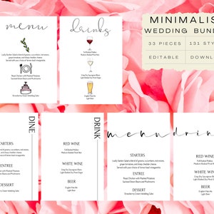 Wedding Bundle - 33 Pieces - Downloadable Wedding Invitations, Digital Wedding Shower Invitation, Unique Wedding Invitation Printable