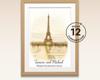 First Date Venue Watercolor Painting, First Date Venue Watercolor Portrait, Custom Watercolor Painting, Our First Date Venue Portrait