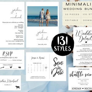 Wedding Invitations Bundle - 33 Prints - Digital Wedding Shower Invitation, Unique Wedding Invitation Printable, Luxury Wedding Invitations