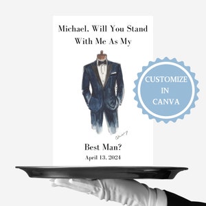 Scarica Groomsman, Groomsman Card, Groomsmen Proposal Card, Vuoi essere il mio Groomsman, Vuoi essere il mio testimone, Best Man Proposal Card