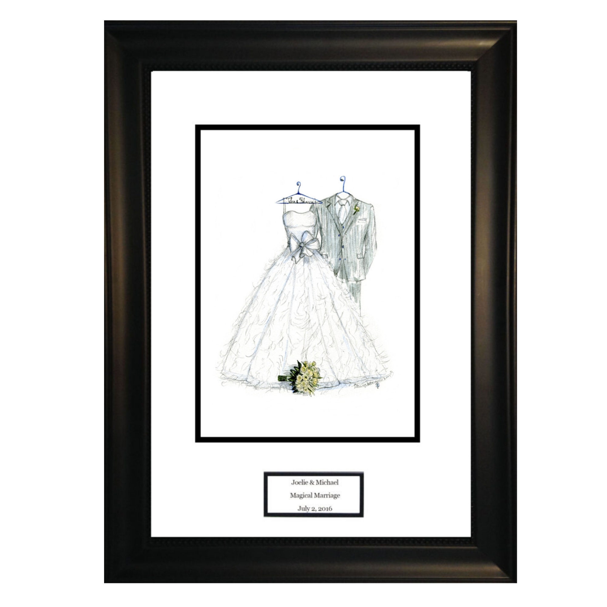 Frame: Framed Wedding Dress Sketch for 