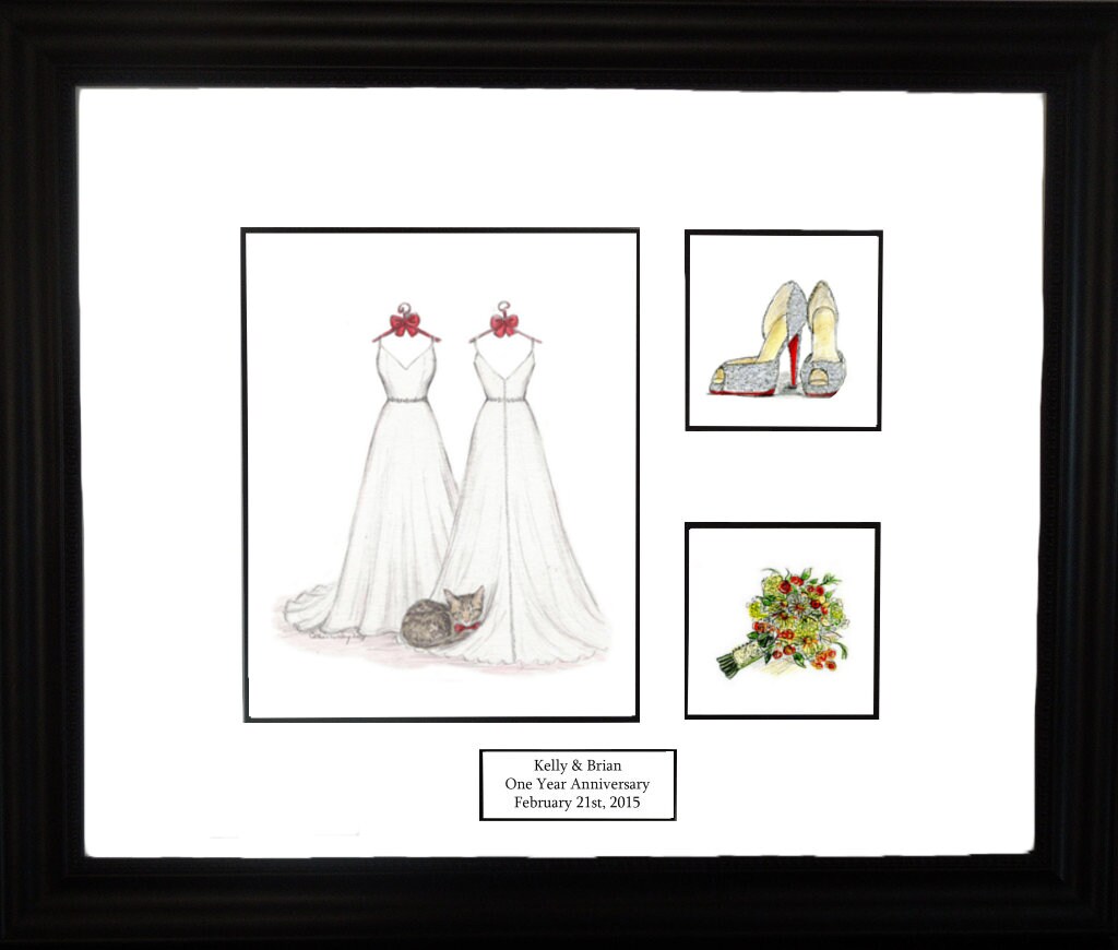 Frame: Framed Wedding Dress Sketch for 