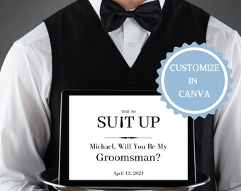 Groomsman Proposal Card: Will You Be My Groomsmen (Digital Download)