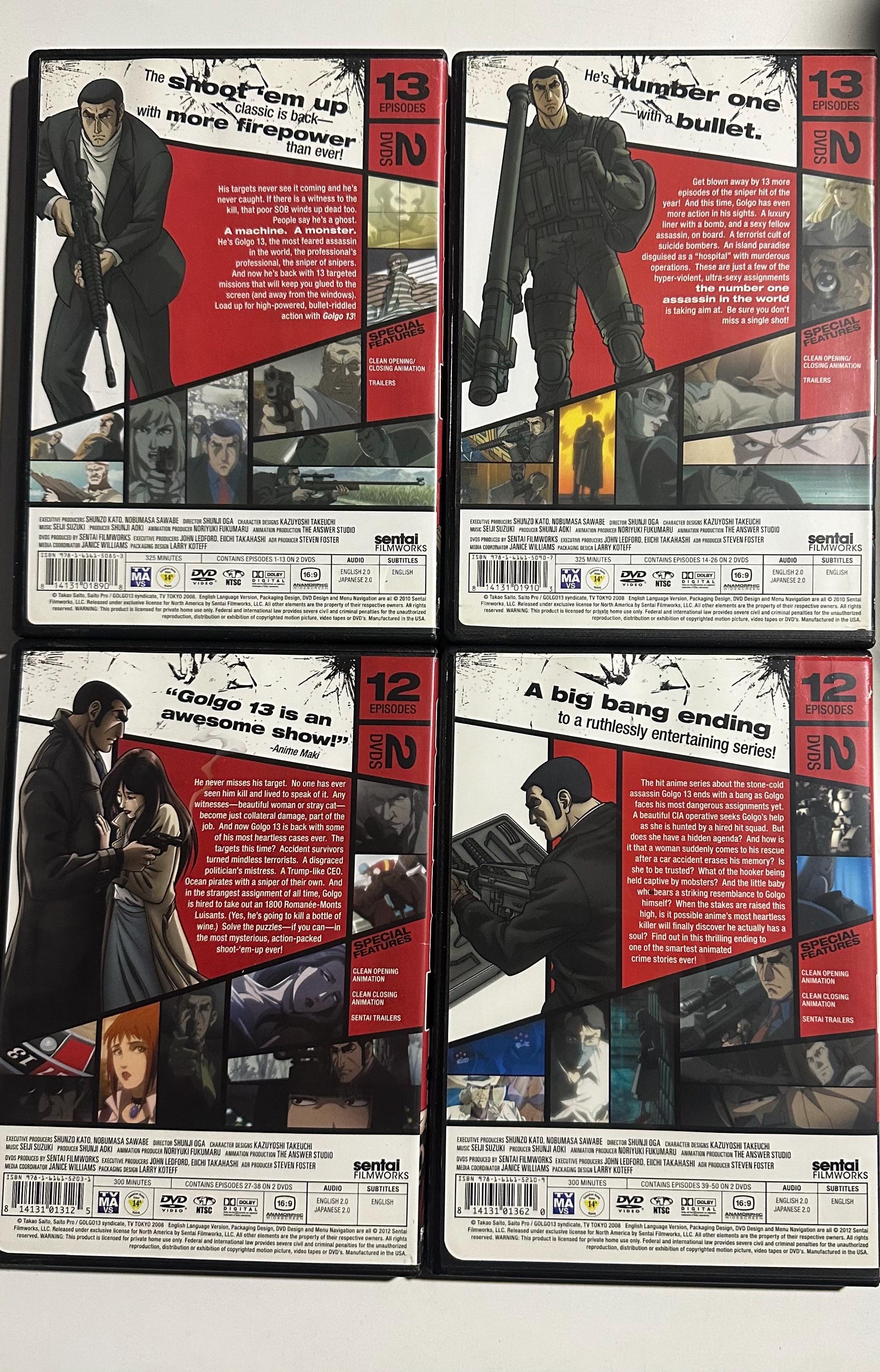 アニメ GOLGO 13 THE COMPLETE SERIES DVD BOX GOLGO 13 Complete Collection 1,2,3,4 DVD - Etsy