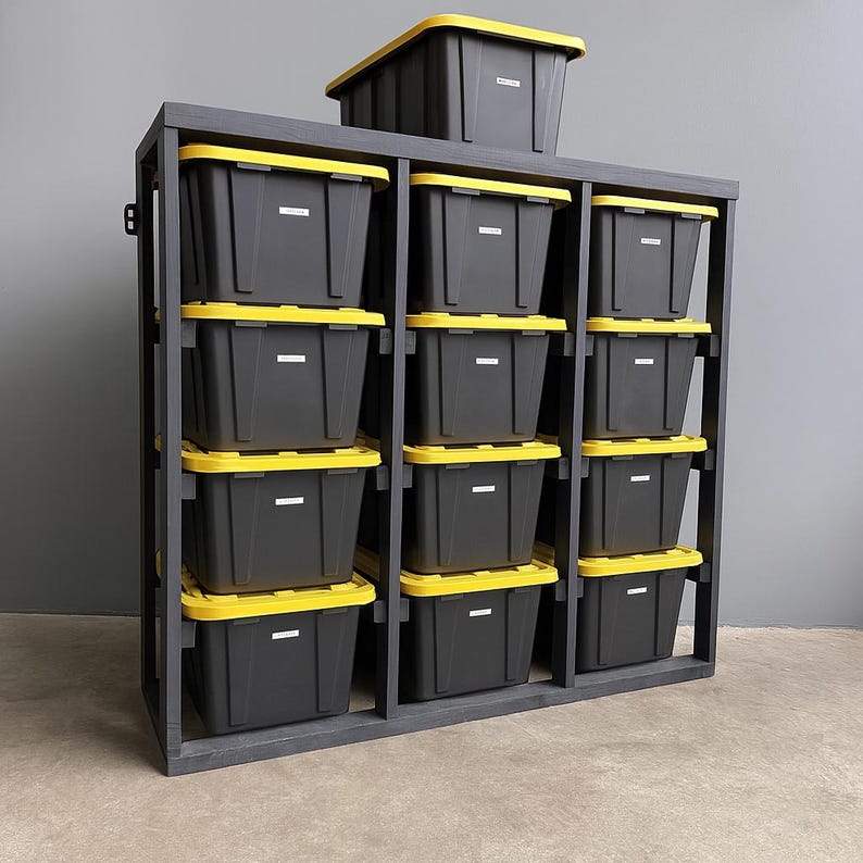 27 Gallon Garage Storage Plans | Garage Shelving | Tote Storage ...