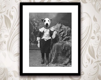 Jack Russell wall art, nursery decor, dog  print, children's wall art, funny animal print , Jack Russell print