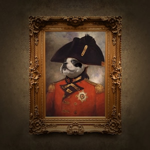Napoleon the Bulldog, Bulldog royalty, fun wall art, fun dog wall art