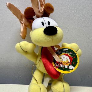 Vintage Russell Stover Odie Reindeer 8&quot; Plushie