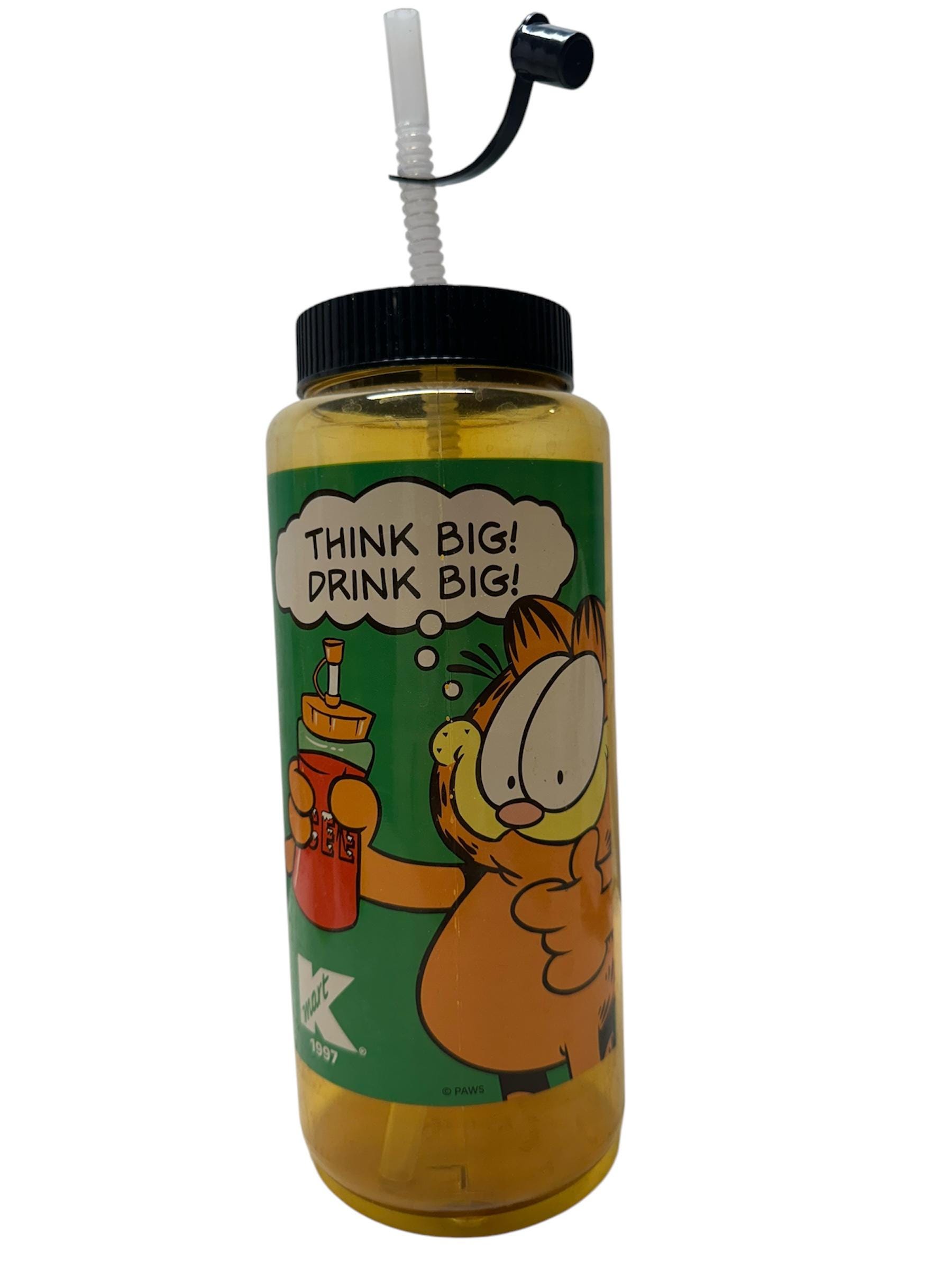 Vintage Assorted Garfield Plastic Water Bottles from Kmart, 7 to Choose From
