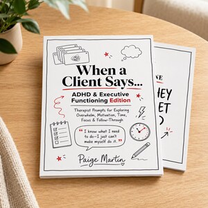 ADHD Executive Functioning Therapy Prompts | Client Session Cheat Sheets (Digital Download)