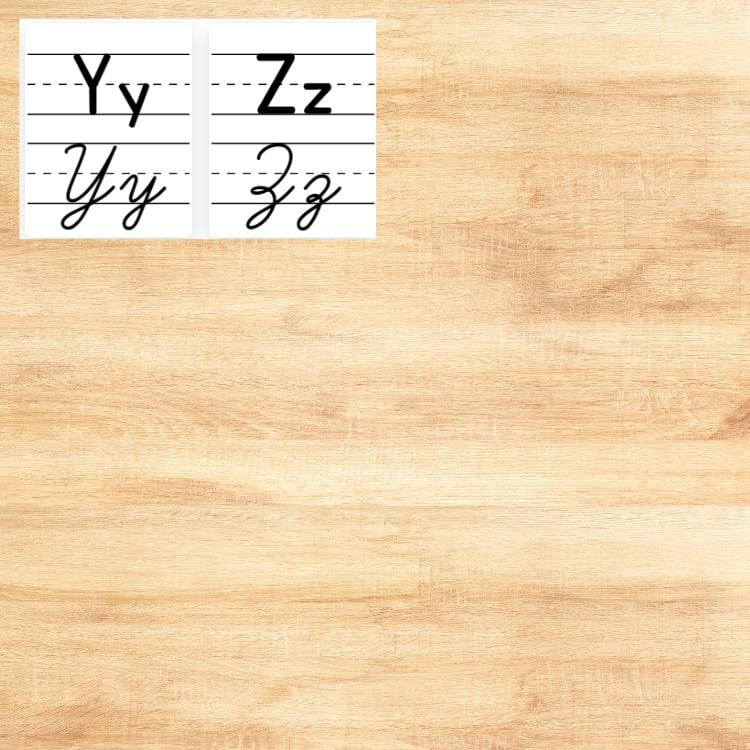 Cursive and Print Alphabet Posters Classroom Alphabet Minimalist Black ...