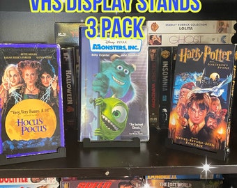 Supports de présentoir pour cassettes vidéo VHS pour cassettes films films livres (3 inclus)
