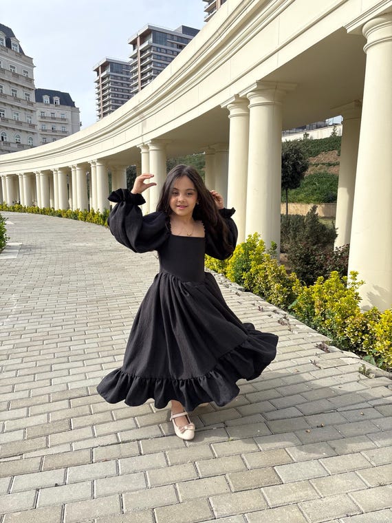 Kids Witch Costume for Halloween | Baby Girl so Flowy Witch Costume |  Gothic Girl Black Dress Outfit | Long Sleeve Black Backless Gown , - Etsy  Canada