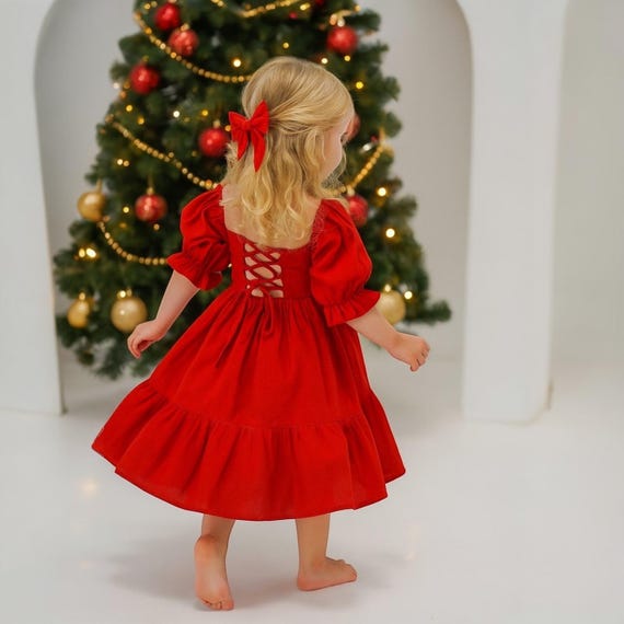 strapless open back dress Santa Claus Vintage Christmas Dress main image 0