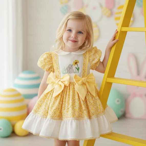 embroidered easter dress Wren & James Pink Embroidered Lace Collar Spring Easter Dress (STHE) 8