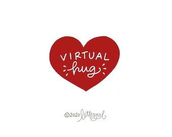 Virtual Hug Stamp Handwritten Snail Mail