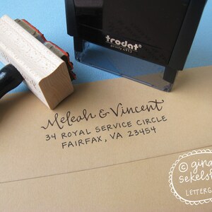 Handwritten Natalie Address Stamp: your choice of self-inking or red rubber image 3