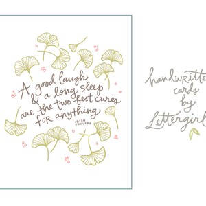 Handwritten Card: Good Laugh, blank inside
