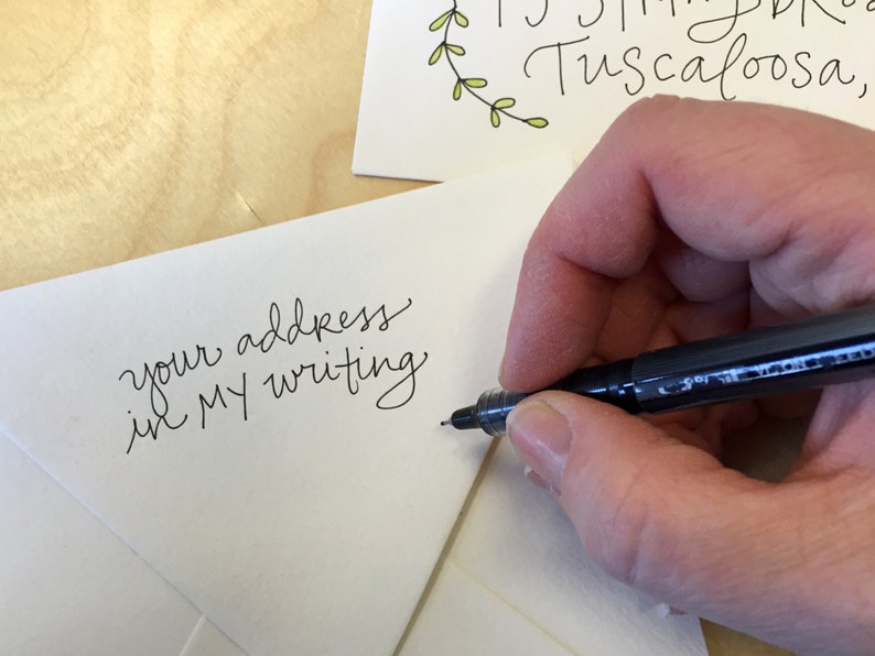 Handwritten Emerson Address Stamp Your Choice of Selfinking Etsy