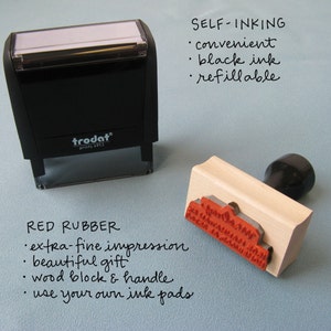 Handwritten Name Stamp: your choice of self-inking or red rubber image 4