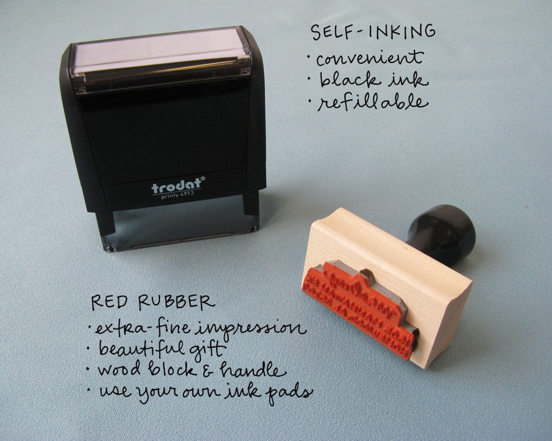 Handwritten Name Stamp: your choice of self-inking or red rubber image 4