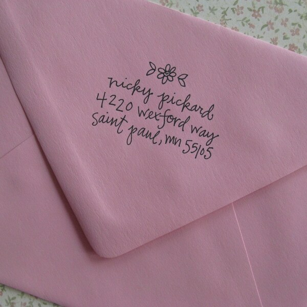 Blooming Rubber Address Stamp