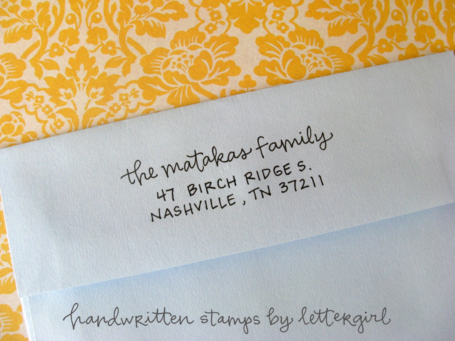 Handwritten Emerson Address Stamp Your Choice of Selfinking Etsy