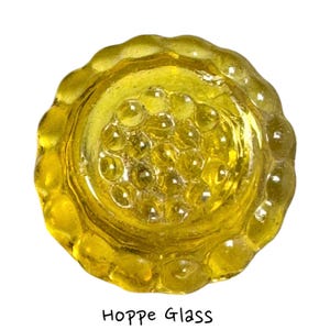 Botón antiguo - Amarillo, Charmstring, Swirlback - Pequeño