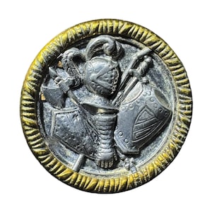 Button Antique - Metal Pictorial - Medium