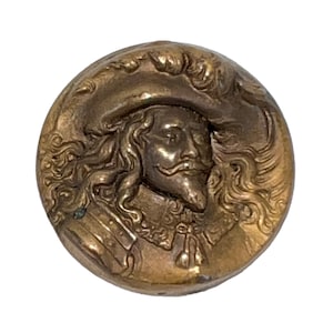 Antique Button - High Relief Mans Head - Medium