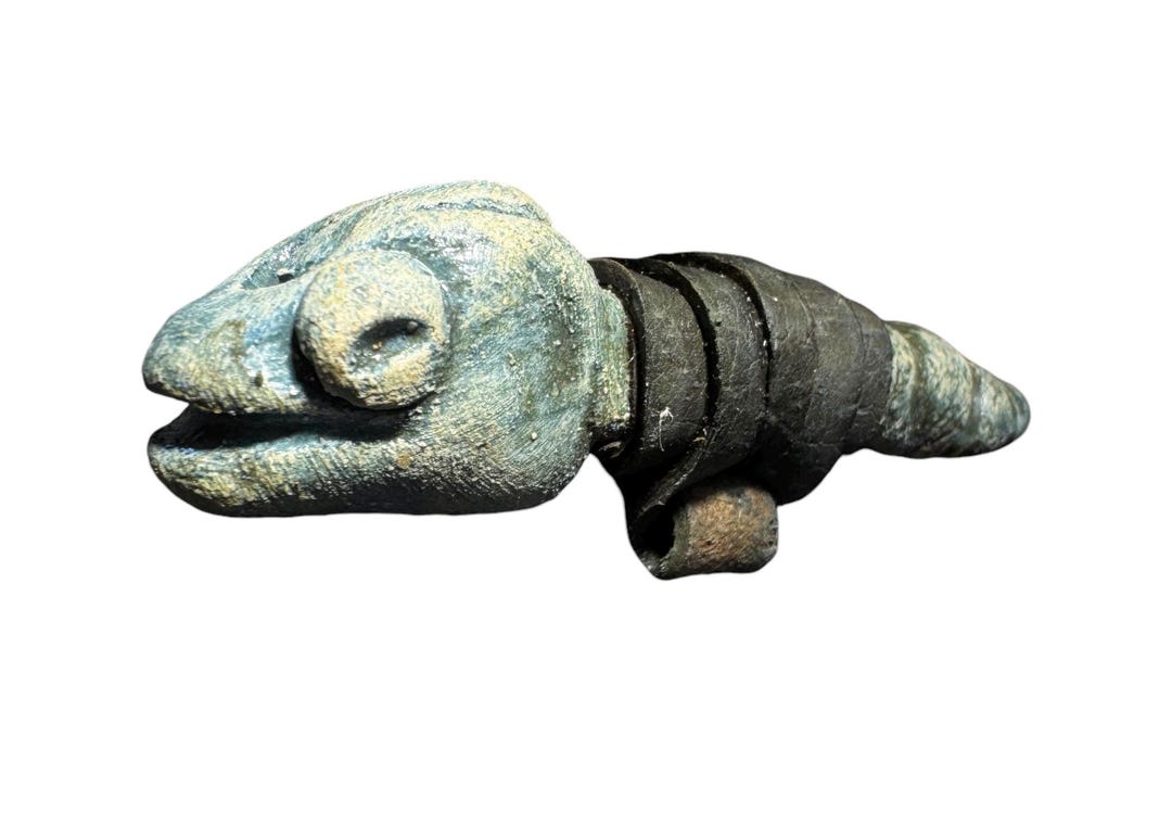 Lizard Real Button Button Vintage - Lizard, Sample Button, One of a Kind, Pottery ...