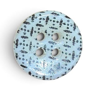 Button Old - #58. China Saucer, Calico, Black Transfer - Small