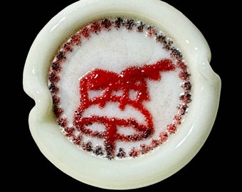 Button Studio ~ Ant, Bimini-Like, Enameled OME, White Glass Base - Medium