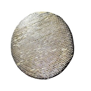 Antique Button - 19th Century, Passementerie, Gold or Silver Threads, Fabric - Medium