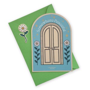 Somewhere peaceful daisy card set | apartment bacon | Greeting Card Set |