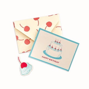 Mini Cherry Birthday card
